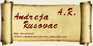 Andreja Rusovac vizit kartica